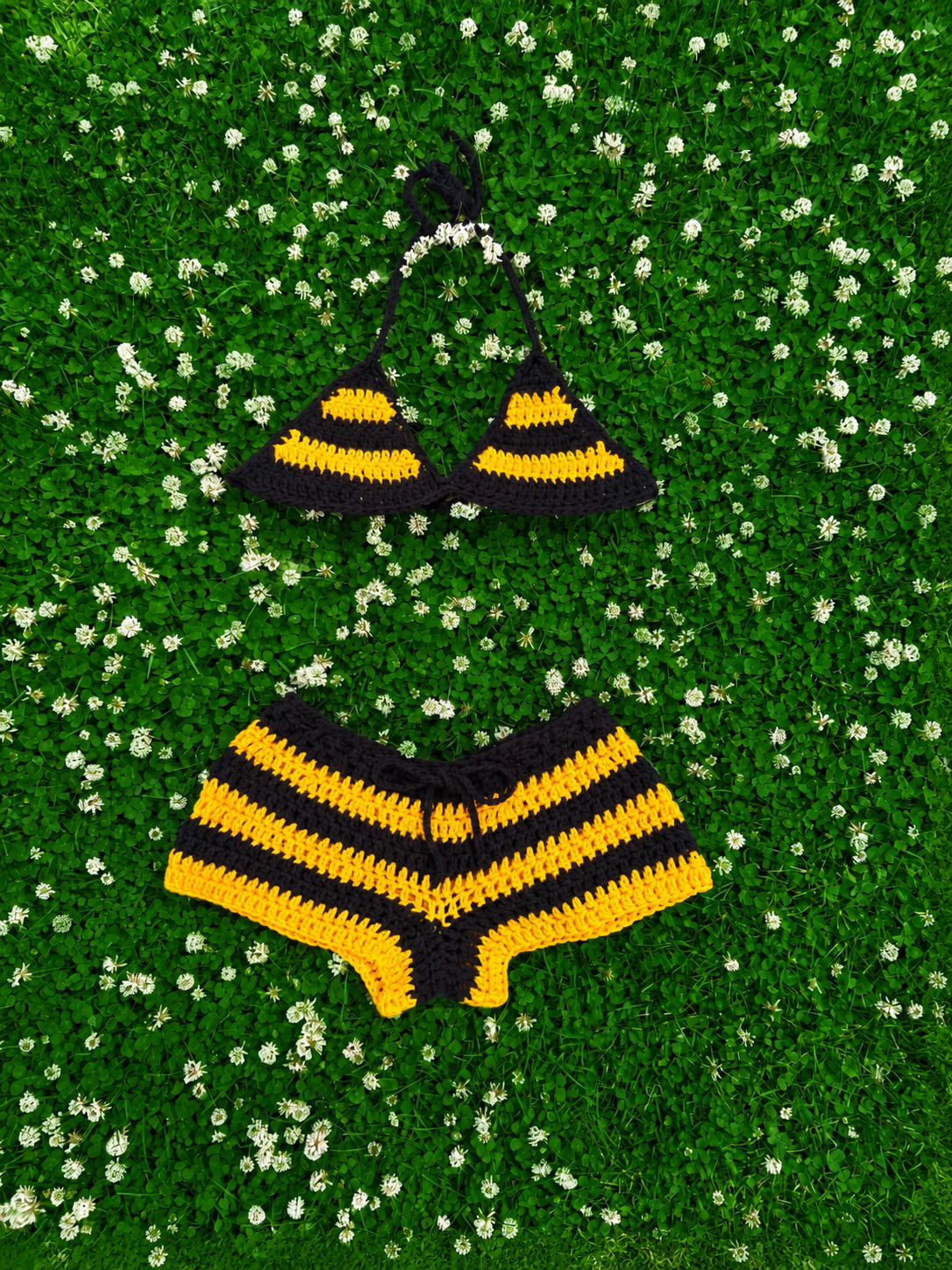 “YELLOW FEVER” Crochet Short Set