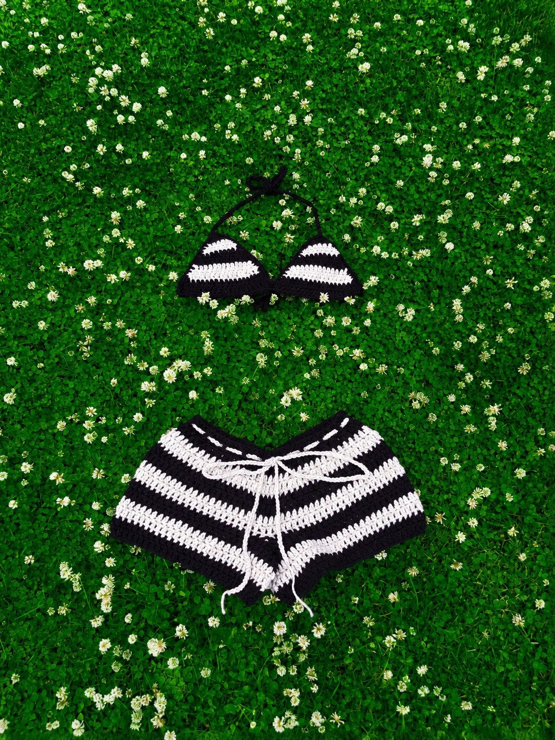 “DOWNTOWN DOLL” Crochet Short Set