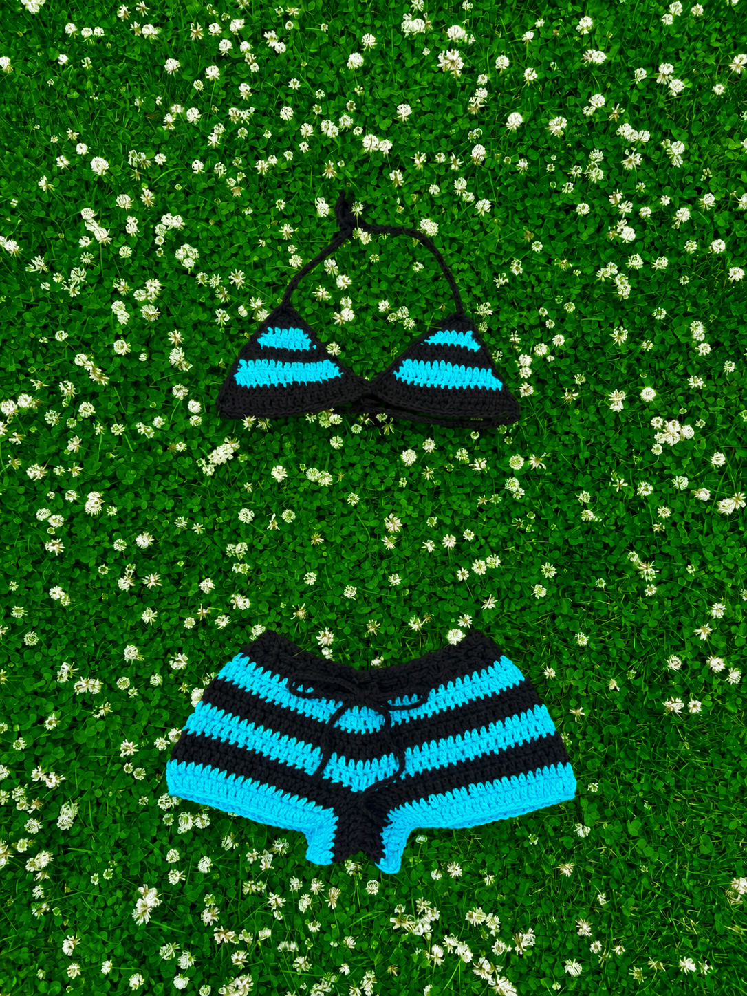“ELECTRIC REBEL” Crochet Short Set