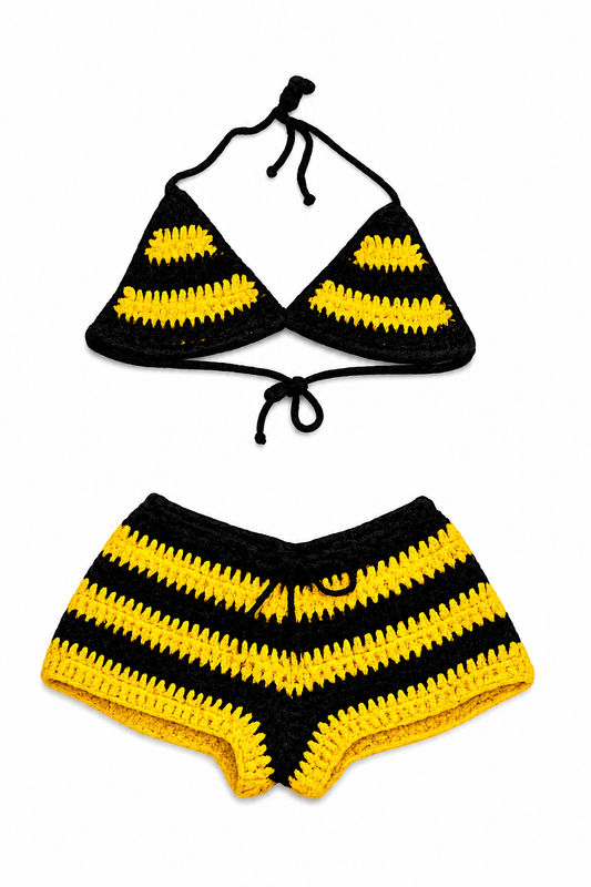 “YELLOW FEVER” Crochet Short Set