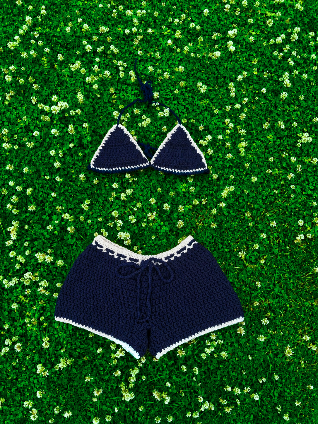 “COASTAL CRUSH” Crochet Short Set
