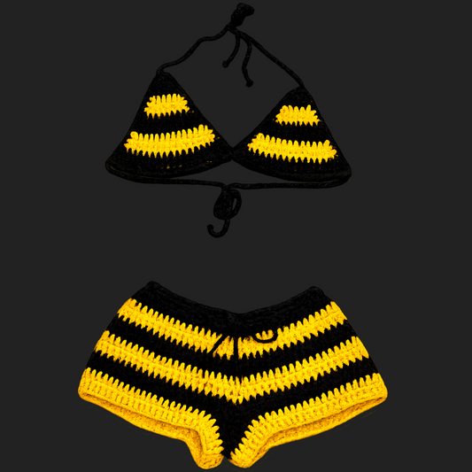 “YELLOW FEVER” Crochet Short Set