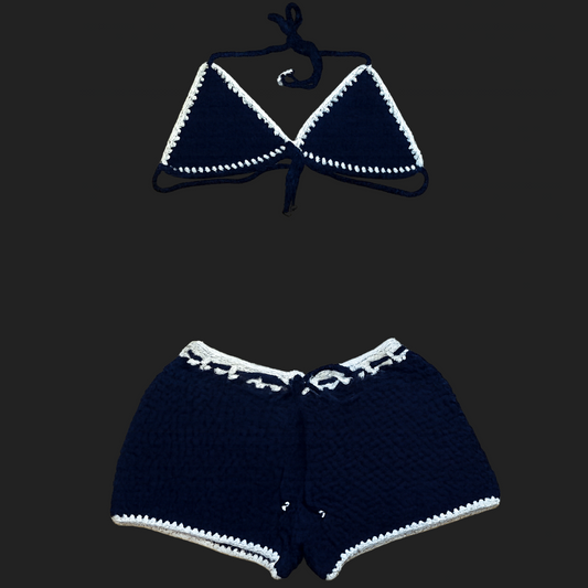 “COASTAL CRUSH” Crochet Short Set